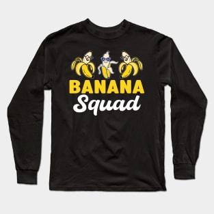 Fruit Banana Squad Funny Bananas Halloween Costume Long Sleeve T-Shirt